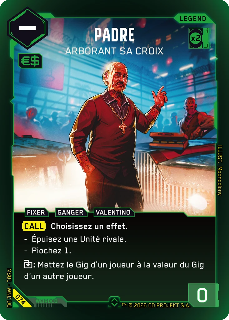 Padre, Man of the Cross 074 Foil Cyberpunk TCG card