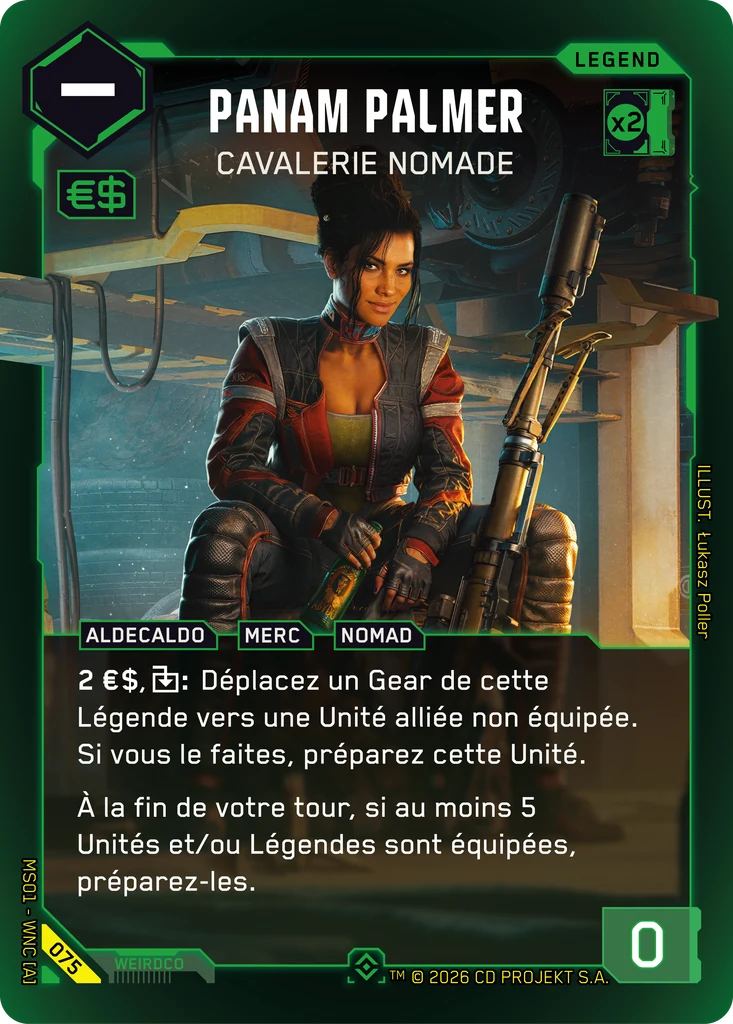 Panam Palmer, Nomad Cavalry 075 Foil Cyberpunk TCG card