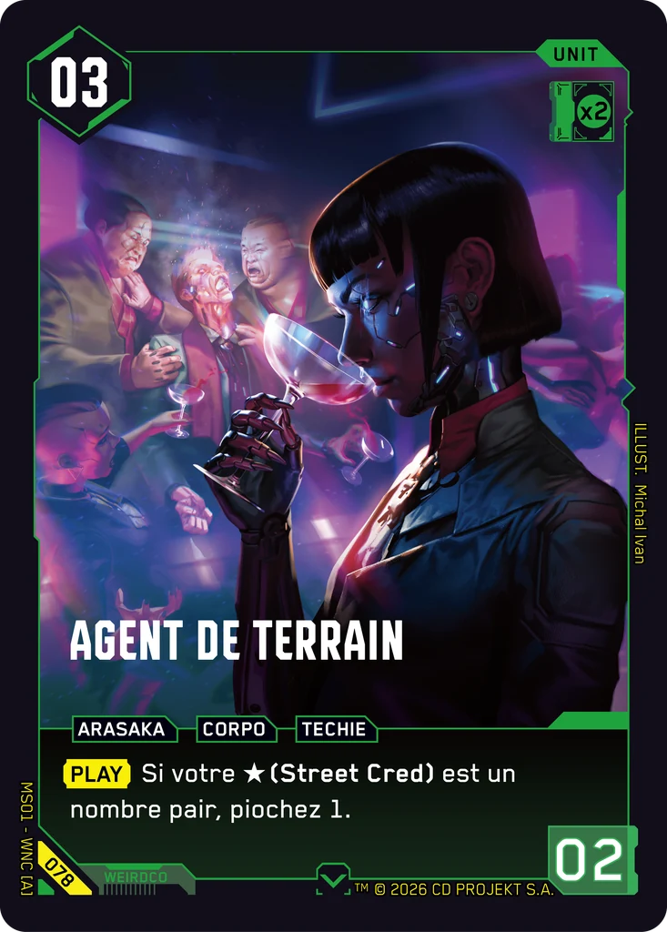 Field Operator 078 Normal Cyberpunk TCG card