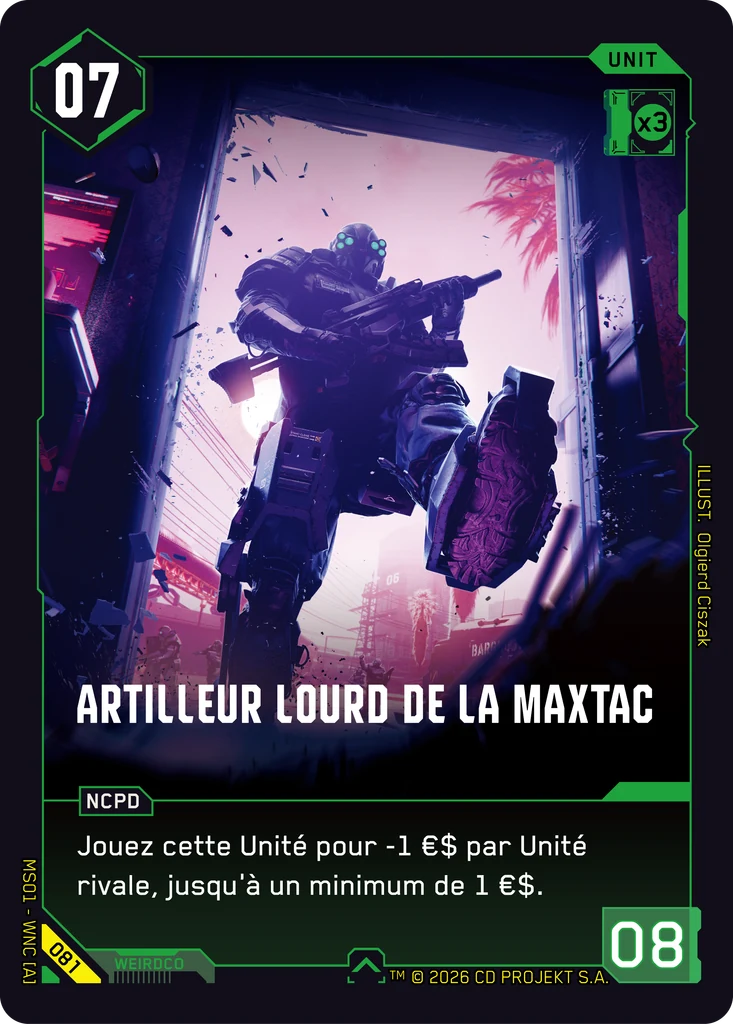 MaxTac Heavy 081 Normal Cyberpunk TCG card