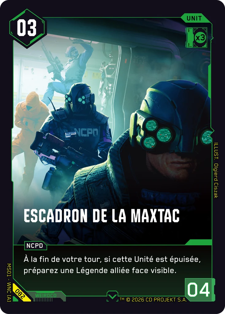 MaxTac Squadron 082 Normal Cyberpunk TCG card
