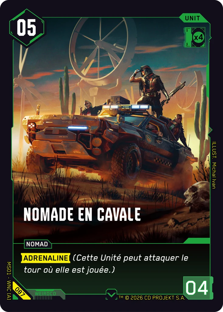Riding Nomad 087 Normal Cyberpunk TCG card