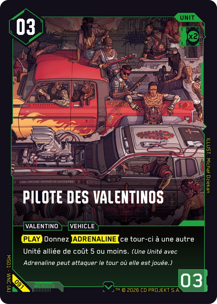 Valentino Street Racer 091 Normal Cyberpunk TCG card