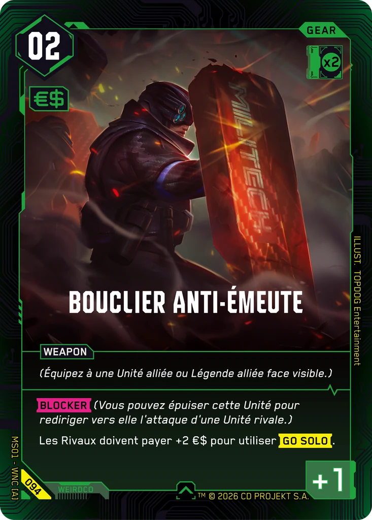 Riot Shield 094 Normal Cyberpunk TCG card