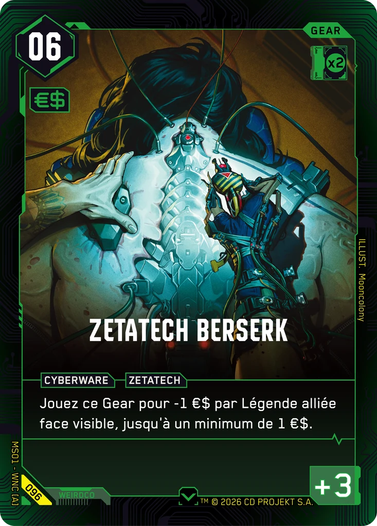 Zetatech Berserk 096 Normal Cyberpunk TCG card