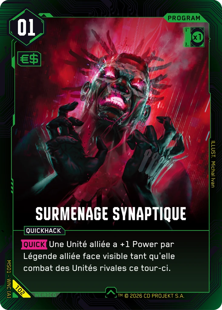Synapse Burnout 102 Normal Cyberpunk TCG card