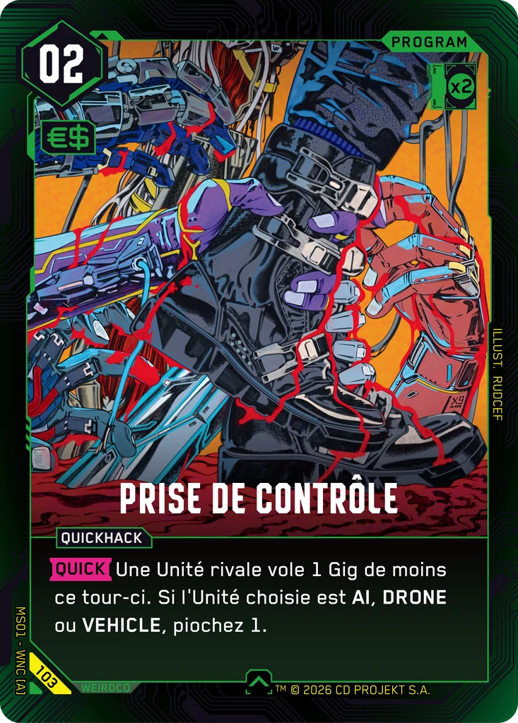 Take Control 103 Normal Cyberpunk TCG card