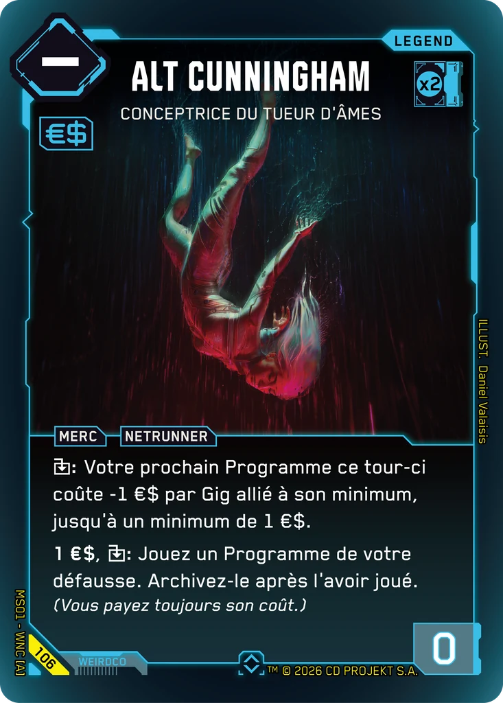 Alt Cunningham, Soulkiller Architect 106 Foil Cyberpunk TCG card