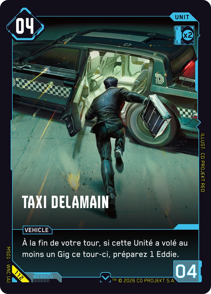 Delamain Cab 112 Normal Cyberpunk TCG card