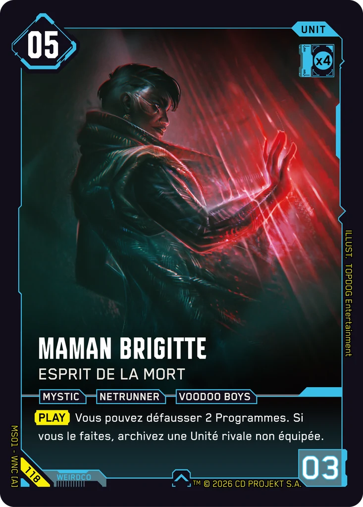 Maman Brigitte, Spirit of Death 118 Normal Cyberpunk TCG card