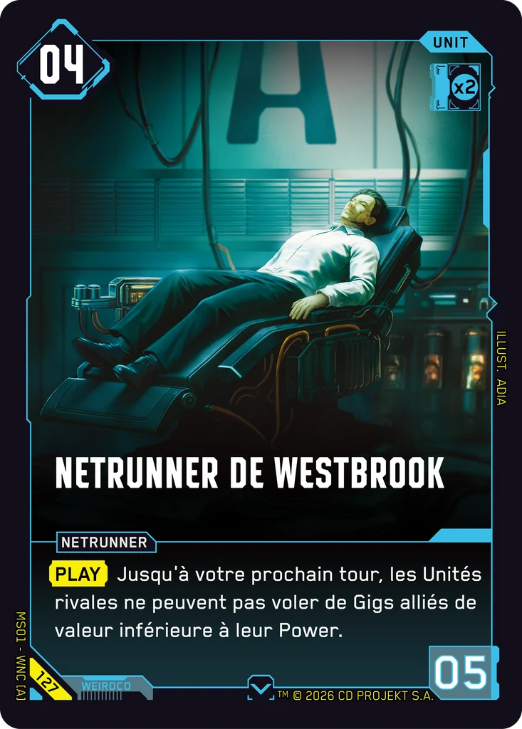 Westbrook Netrunner 127 Normal Cyberpunk TCG card
