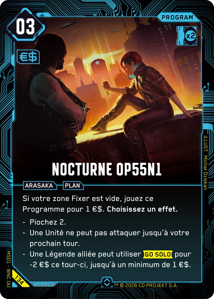 Nocturne OP55 N1 134 Foil Cyberpunk TCG card
