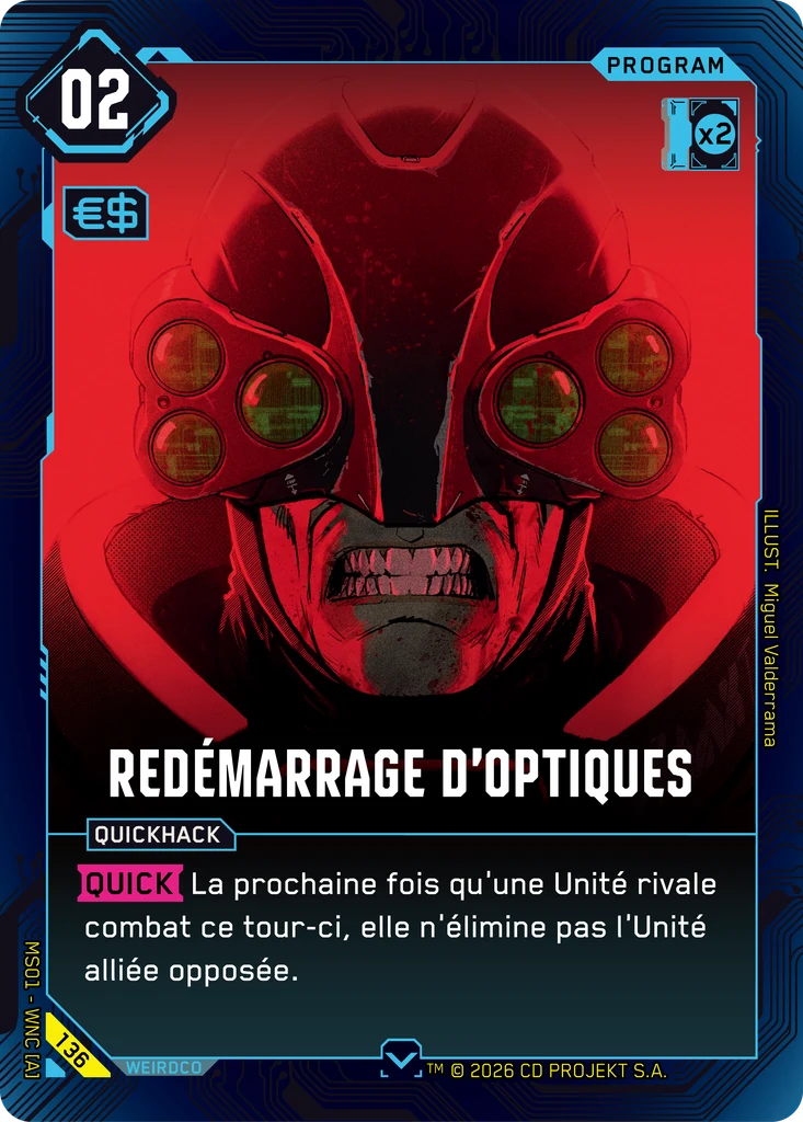 Reboot Optics 136 Normal Cyberpunk TCG card