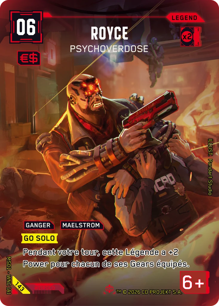 Royce, Psycho on the Edge 143 Foil Cyberpunk TCG card