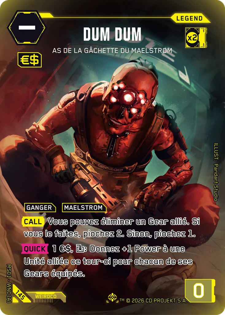 Dum Dum, Maelstrom Triggerman 145 Foil Cyberpunk TCG card