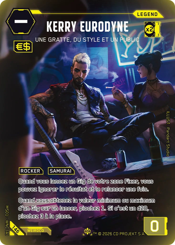 Kerry Eurodyne, Axe, Attitude, Audience 146 Foil Cyberpunk TCG card