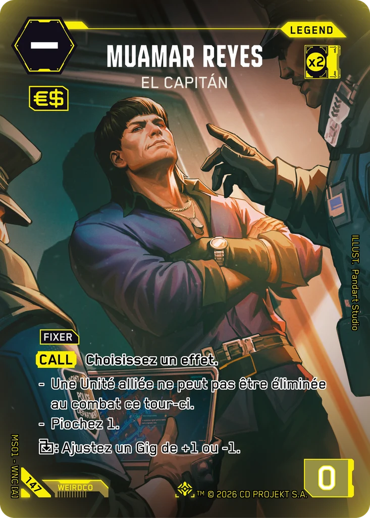 Muamar Reyes, El Capitán 147 Foil Cyberpunk TCG card