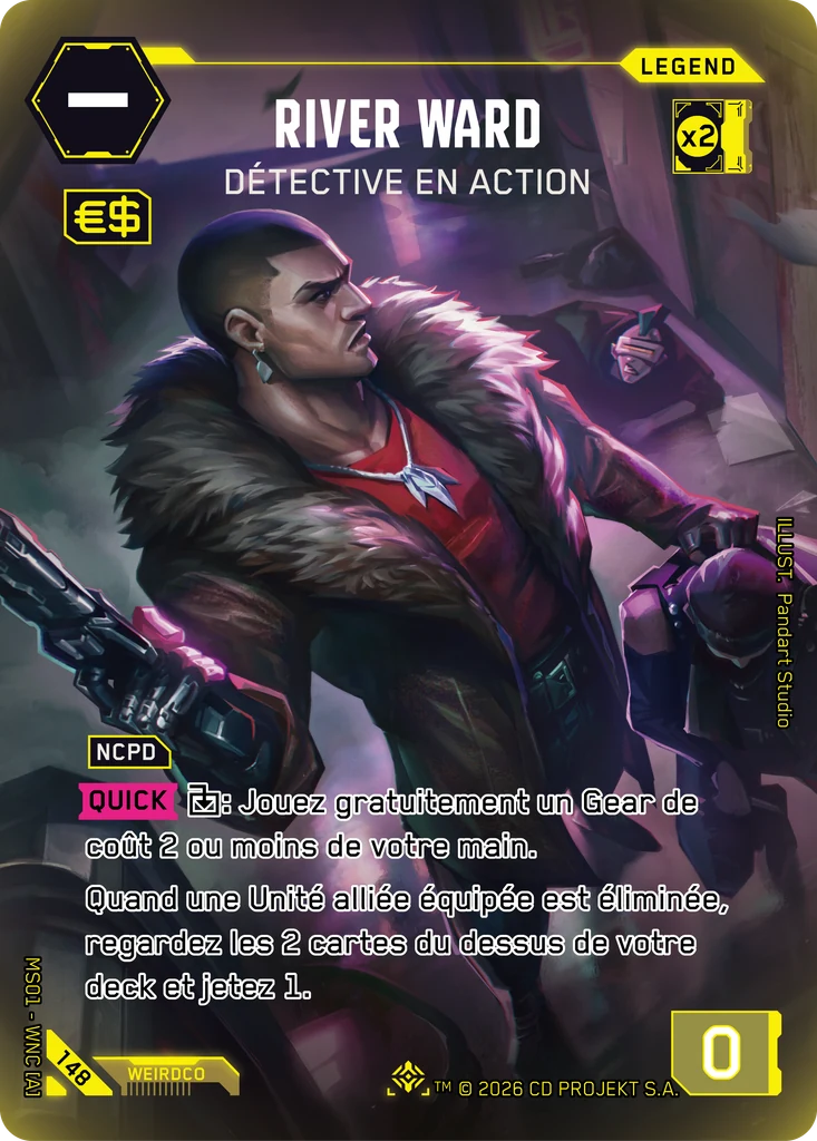 River Ward, Detective on the Hunt 148 Foil Cyberpunk TCG card