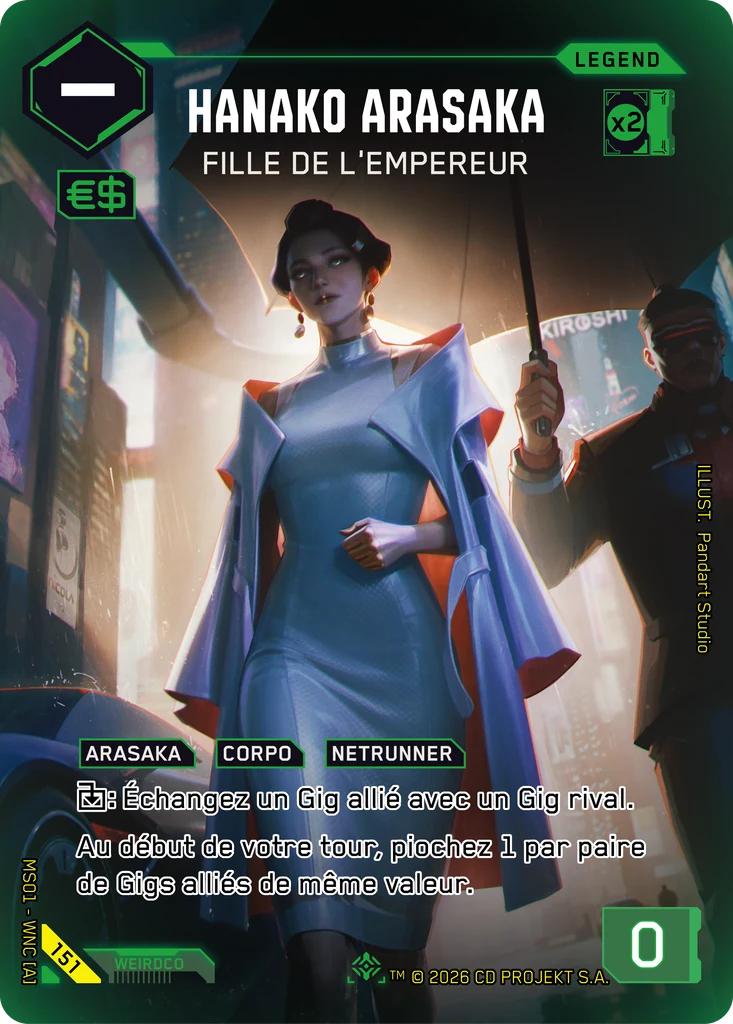 Hanako Arasaka, Daughter of the Emperor 151 Foil Cyberpunk TCG card