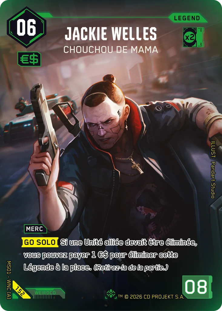 Jackie Welles, Mama's Favorite 152 Foil Cyberpunk TCG card