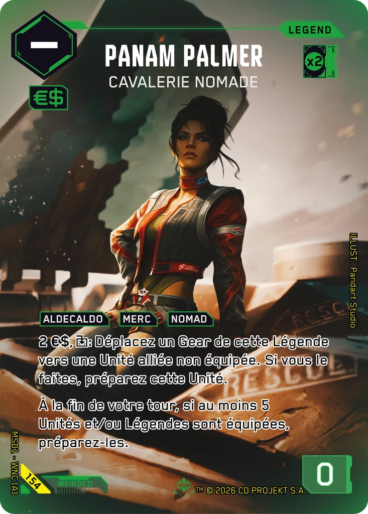Panam Palmer, Nomad Cavalry 154 Foil Cyberpunk TCG card
