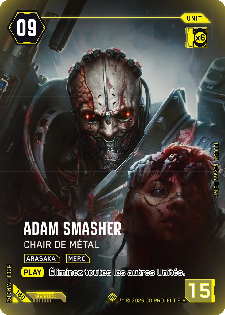 Adam Smasher, Metal Over Meat 160 Foil Cyberpunk TCG card