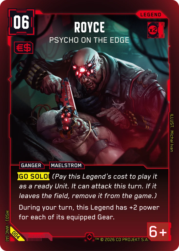Royce, Psycho on the Edge 004 Foil Cyberpunk TCG card