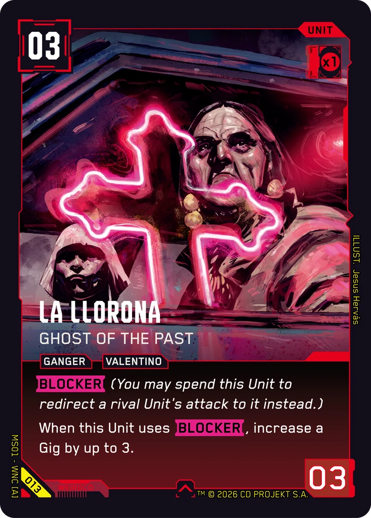 La Llorona, Ghost of the Past 013 Normal Cyberpunk TCG card