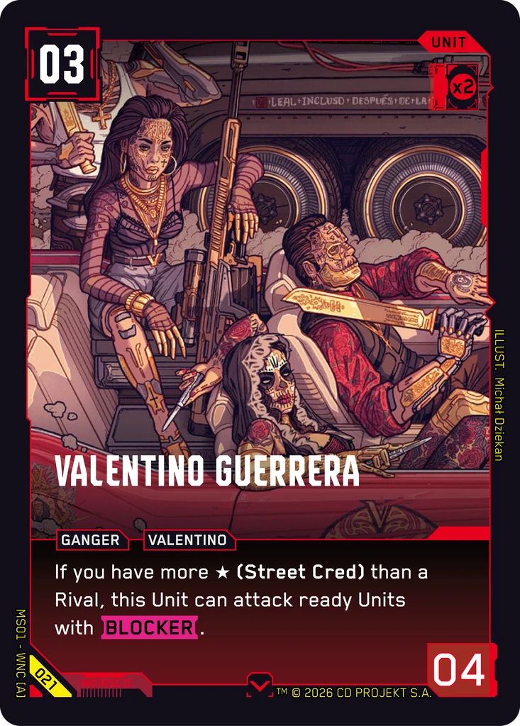Valentino Guerrera 021 Normal Cyberpunk TCG card