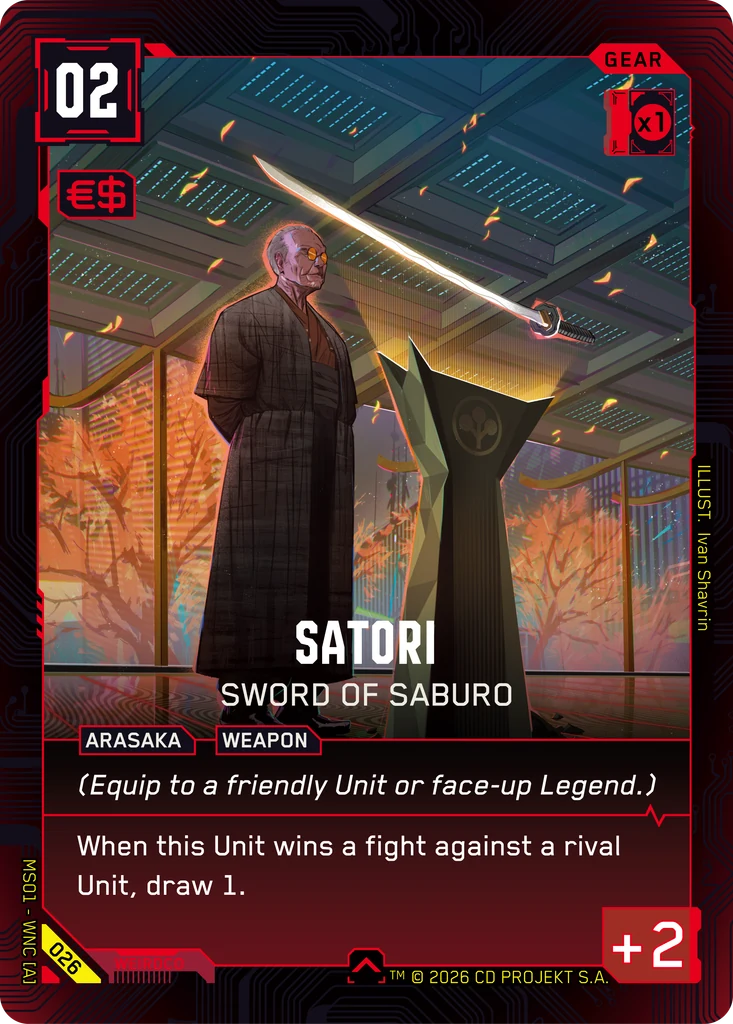Satori, Sword of Saburo 026 Normal Cyberpunk TCG card