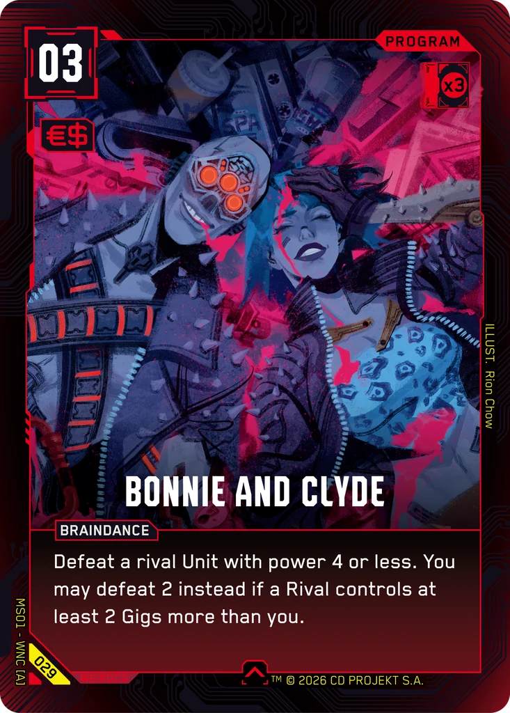 Bonnie and Clyde 029 Normal Cyberpunk TCG card