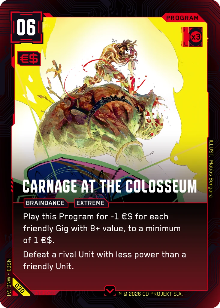 Carnage at the Colosseum 030 Normal Cyberpunk TCG card