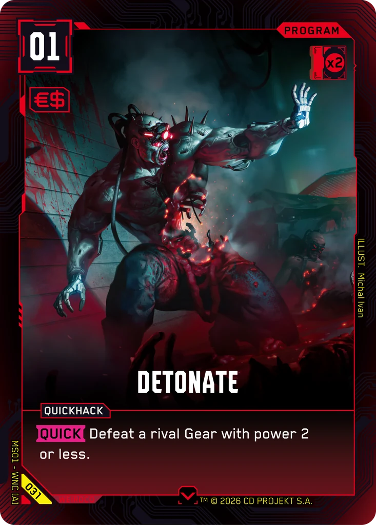Detonate 031 Normal Cyberpunk TCG card