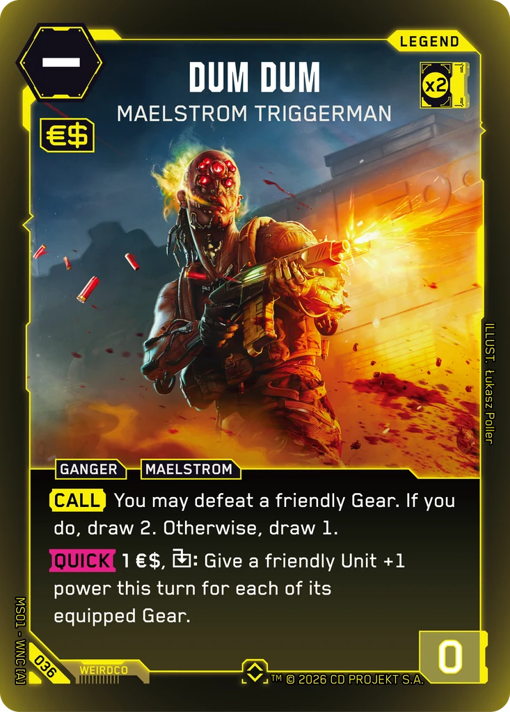 Dum Dum, Maelstrom Triggerman 036 Foil Cyberpunk TCG card