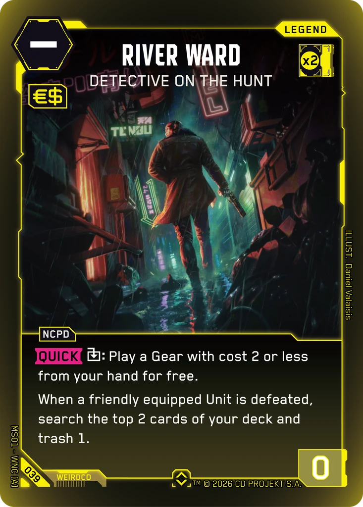River Ward, Detective on the Hunt 039 Foil Cyberpunk TCG card
