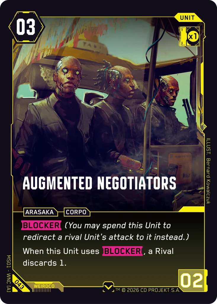 Augmented Negotiators 043 Normal Cyberpunk TCG card