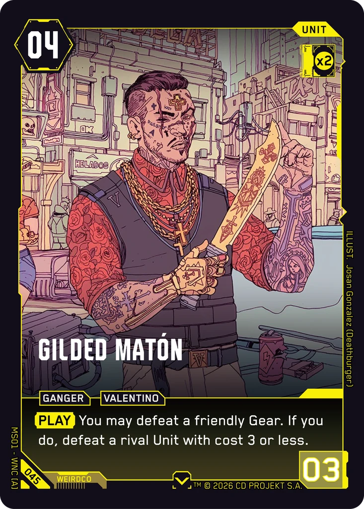 Gilded Matón 045 Normal Cyberpunk TCG card