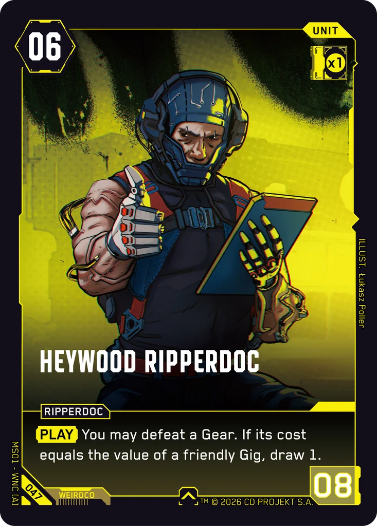 Heywood Ripperdoc 047 Normal Cyberpunk TCG card