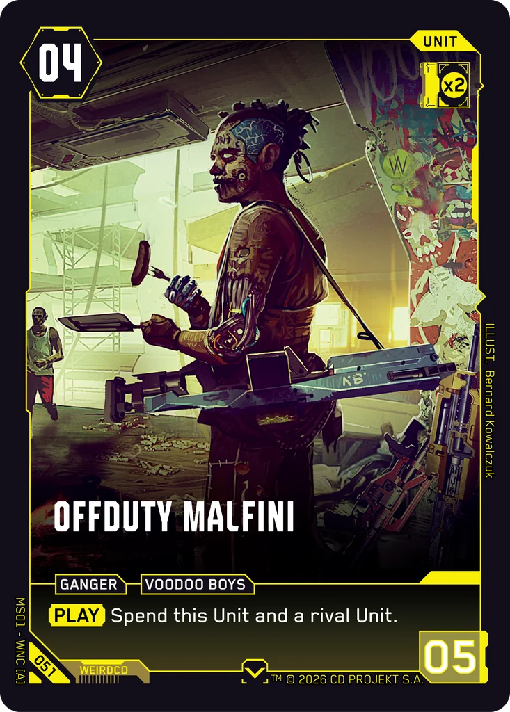 Offduty Malfini 051 Normal Cyberpunk TCG card