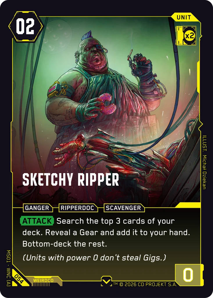 Sketchy Ripper 054 Normal Cyberpunk TCG card