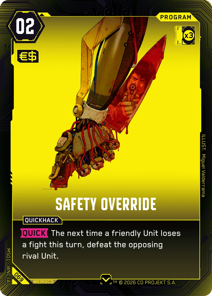 Safety Override 069 Normal Cyberpunk TCG card
