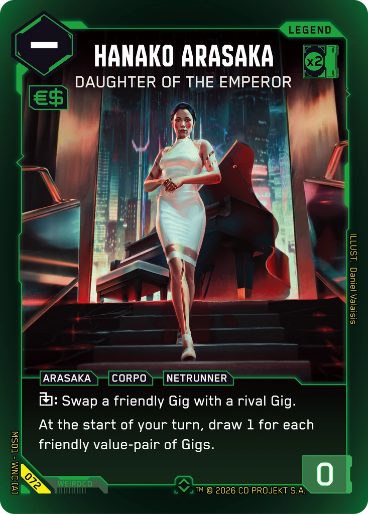 Hanako Arasaka, Daughter of the Emperor 072 Foil Cyberpunk TCG card