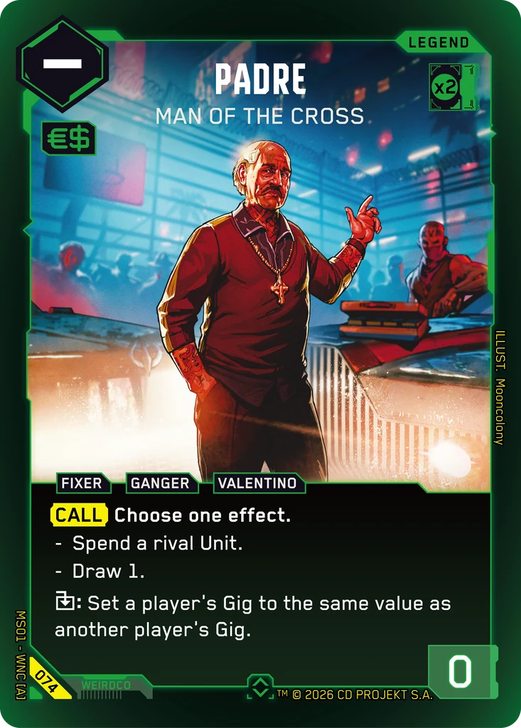 Padre, Man of the Cross 074 Foil Cyberpunk TCG card