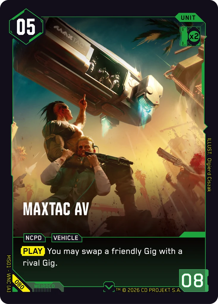 MaxTac AV 080 Normal Cyberpunk TCG card