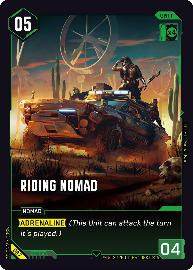 Riding Nomad 087 Normal Cyberpunk TCG card