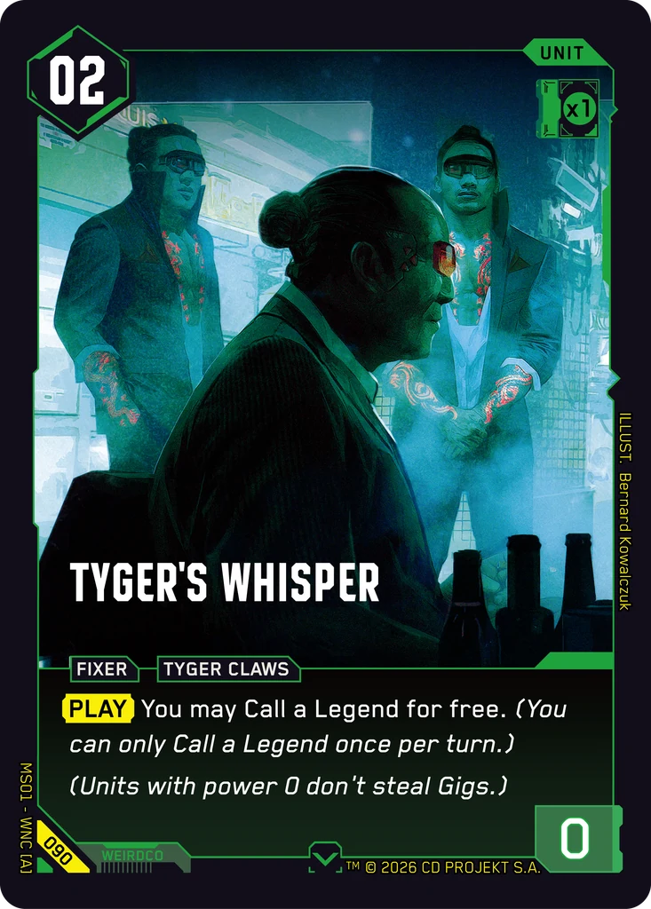 Tyger's Whisper 090 Normal Cyberpunk TCG card