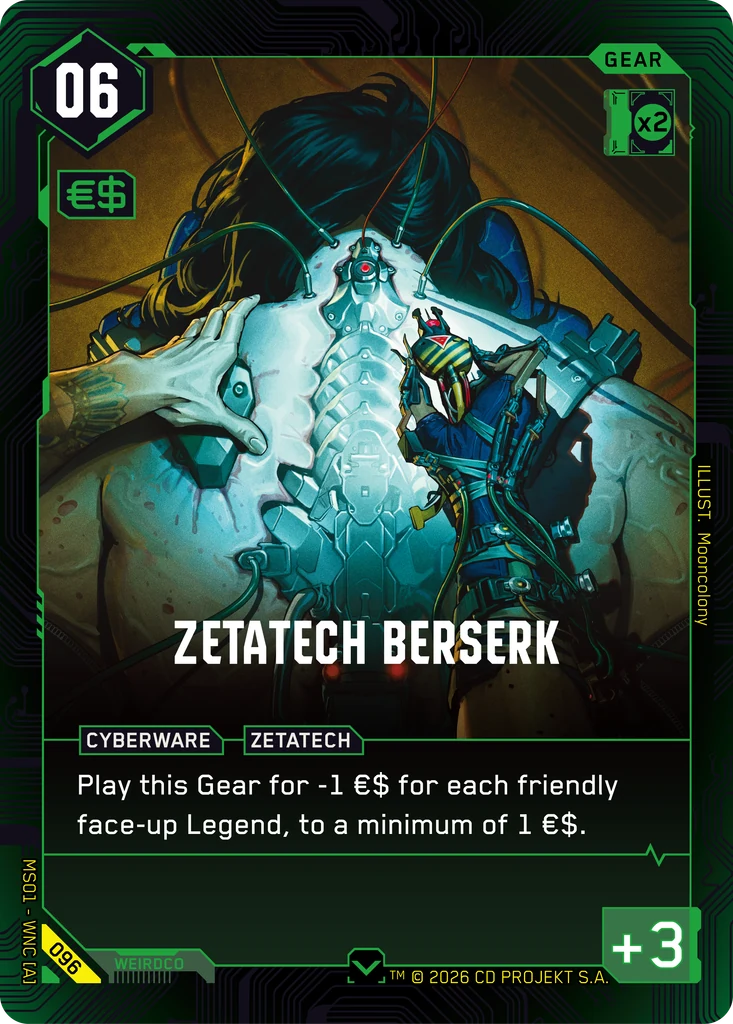 Zetatech Berserk 096 Normal Cyberpunk TCG card