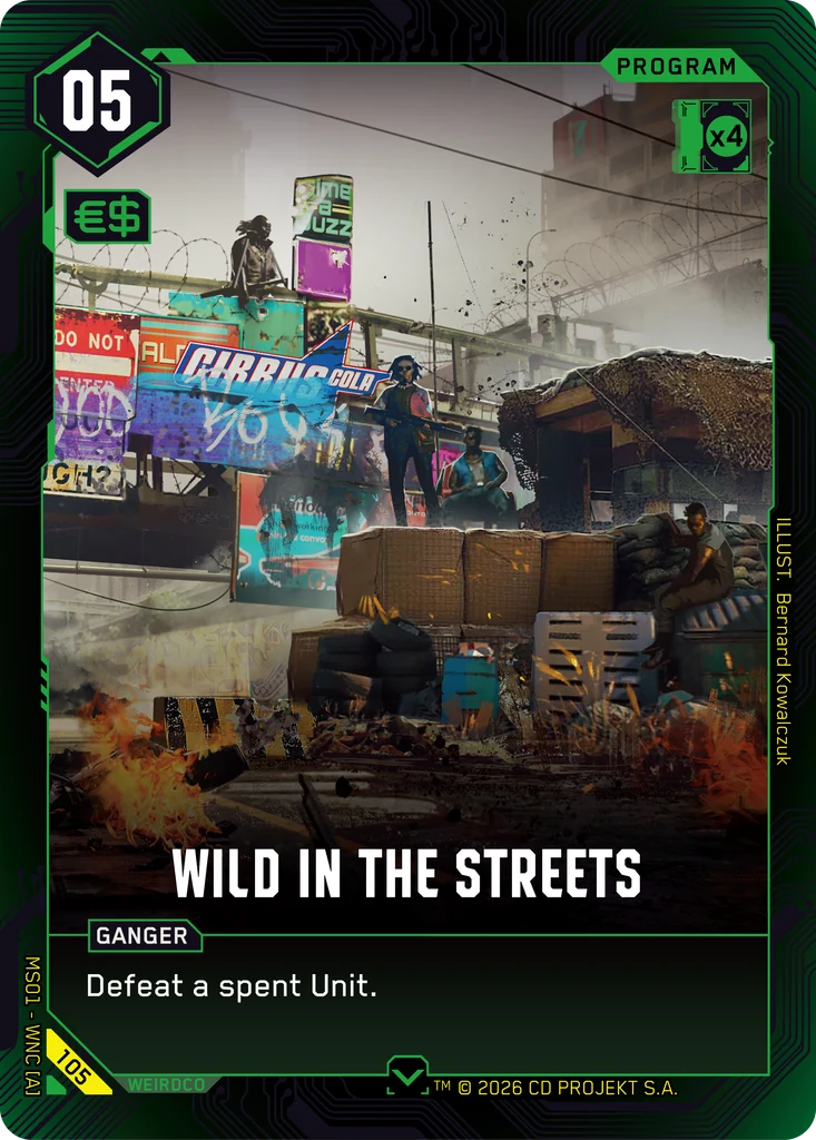 Wild in the Streets 105 Normal Cyberpunk TCG card