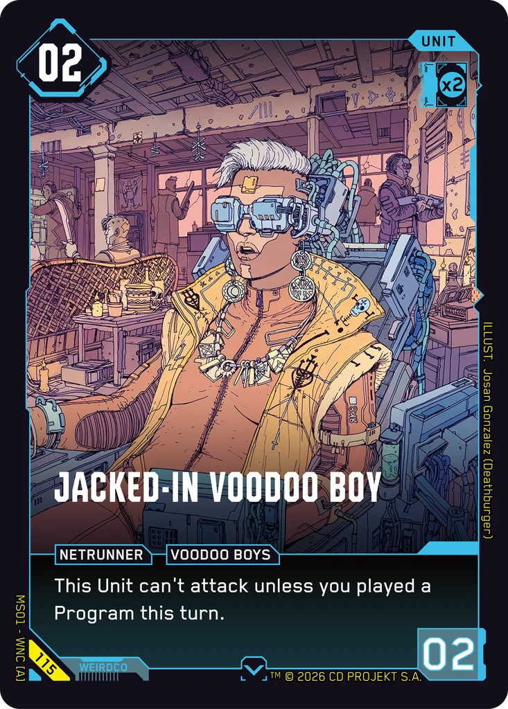 Jacked-In Voodoo Boy 115 Normal Cyberpunk TCG card