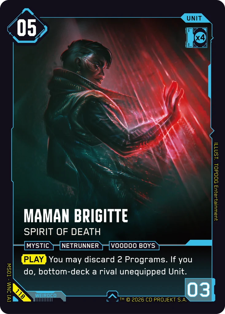 Maman Brigitte, Spirit of Death 118 Normal Cyberpunk TCG card